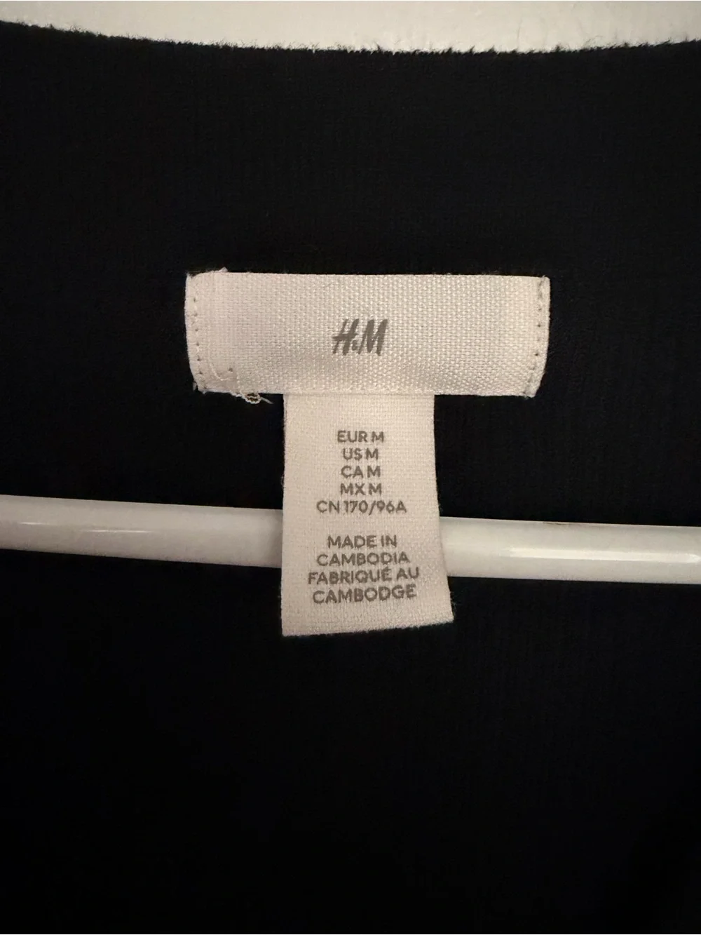 H&M black ribbed